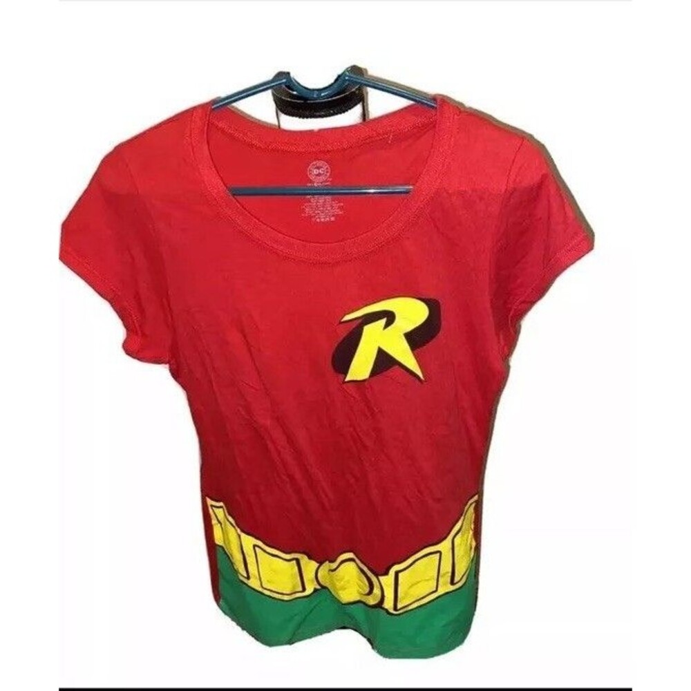 DC Robin Juniors Costume Multicolor XL 15/17 Short Sleeve T-Shirt 100% Polyester